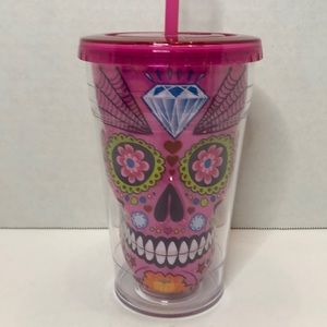 Cool Gear Plastic Tumbler Pink Sugar Skull